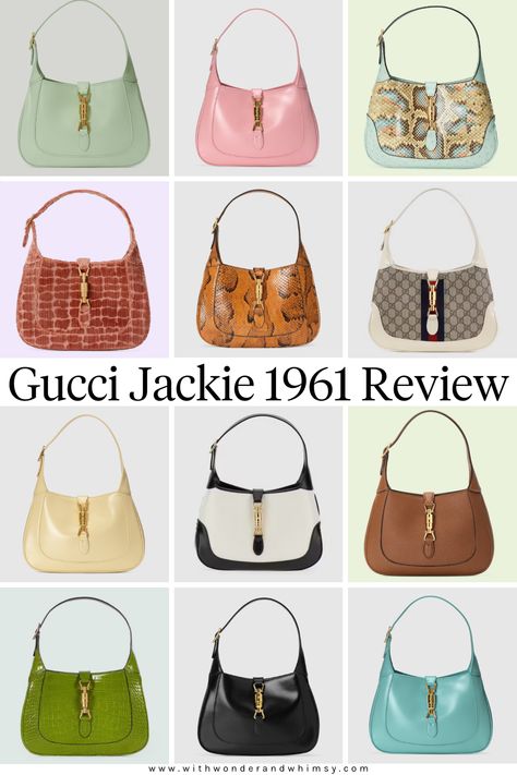 Jackie O Gucci Bag, Gucci Bag Jackie, Designer Hobo Bags, Everyday Bag Outfit, Jackie 1961 Gucci, Jackie Bag Gucci, Jackie Gucci Bag, Gucci Jackie Bag Vintage, Gucci Jackie Bag Outfit