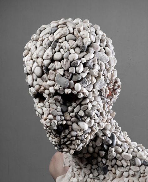 Levi van Veluw, Material Transfers by Levi van Veluw, via Behance Bodypainting, Saatchi Online, Art Bizarre, Instalation Art, Michel De Montaigne, Dutch Artists, Human Face, Human Art, Weird Art