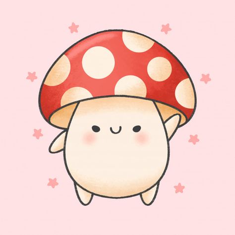 Little Cartoon Drawings, Cute Mushroom Drawings, Cartoon Mushroom Drawing, Mushroom Cartoon Drawing, Mushroom Drawing Cute, Cute Mushroom Cartoon, Cartoon Cute Drawing, Mushrooms Cartoon, Cute Mushroom Art