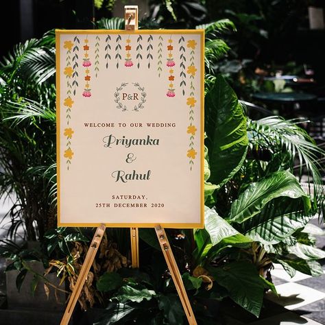 Wedding Entrance Board Design | Haldi Welcome Board | Floral Signage Board Wedding Welcome Boards, Wedding Entrance Board, Haldi Welcome Board, Floral Signage, Entrance Board, Wedding Invitation Online Design, Engagements Rings, Signage Board, Wedding Sign Decor