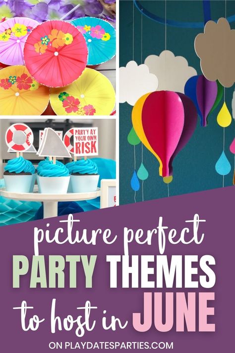 Planning a party this June? Get your planning started with these June party themes for any style and budget. Whether you're planning a birthday party for a lucky little girl or boy, a baby shower for women, a birthday party for adults, or any other special event, these June party theme ideas will help you create the most memorable and unique celebration. Birthday Party For Adults, Spring Theme Party, Party For Adults, Octonauts Birthday Party, Golden Birthday Parties, Octonauts Birthday, Spring Party Decorations, Rapunzel Birthday Party, Carousel Party