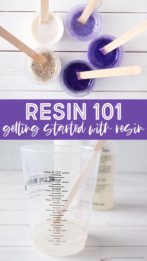 Resin 101: Getting Started with Resin | artsy-fartsy mama Best Epoxy Resin, How To Start A Resin Business, How To Make Resin Magnets, Resin Step By Step, First Resin Project, Poured Resin Art, Different Types Of Resin, Resin Globe Ideas, Best Resin For Jewelry