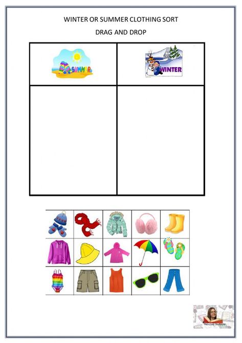 Clothing Worksheets For Preschool, Sorting Clothes Activities For Preschool, Activities About Clothes For Preschool, Clothing Activity For Preschool, Winter Clothes Worksheets For Kids, Clothes Worksheets For Kindergarten, Clothes Worksheet Preschool, Teaching Strategies Gold Activities, Clothes Activities For Kids