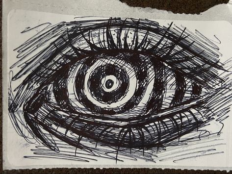 Obsession Eye Drawing, Chinese Eye Drawing, Disturbing Eyes Art, Eye Drawing Angles, Fish Skull Drawing, Eye Drawing On Hand, Art Inspiration Eyes, Spiral Eye Drawing, Brain Aesthetic Drawing