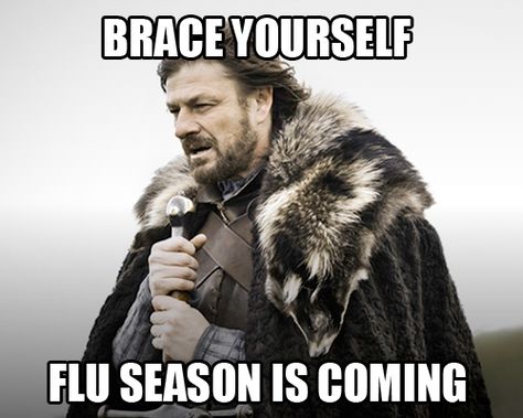 Brace yourself. Flu season is coming. Humour, Game Of Thrones Meme, Eddard Stark, Javier Fernandez, December Challenge, Sean Bean, Almost Friday, Polar Vortex, Work Anniversary