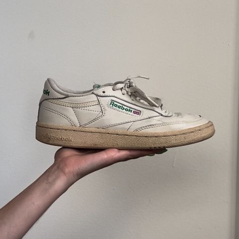 Reebok Club C 85 Vintage Sneakers Reebok Club C 85 Vintage, Club C 85 Vintage, Reebok Club C 85, Club Aesthetic, Club C 85, Reebok Club, Clubbing Aesthetic, Reebok Club C, Vintage Sneakers