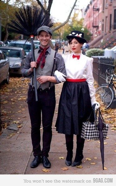 Geek Outfit, Mary Poppins And Bert, Mary Poppins Costume, Meme Costume, Kostum Halloween, Hallowen Costume, Diy Kostüm, Homemade Halloween Costumes, Chimney Sweep