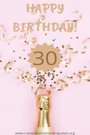 Celebrate a 30th birthday with a bottle of champagne, confettis and whatever else you would prefer. The point is to have fun with your loved ones. Happy Birthday! #happybirthdayquotes, #30thbirthdayquotes, #30thbirthdaywishes, #birthdaysayings, #specialoccasion 30 Ste Verjaardag Wense, 30ste Verjaarsdag Wense, Happy 30th Birthday For Her Funny, Happy Birthday 30 Years Woman, 30th Birthday Wishes For Women, 30th Birthday Images, Happy 30th Birthday For Her, Happy 30 Birthday Quotes, Funny 30th Birthday Quotes