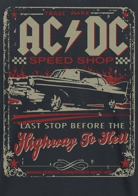 Acdc Poster, Acdc Band, Grunge Posters, Rock Band Posters, Band Poster, Poster Wallpaper, Highway To Hell, Dorm Posters, Rock Posters