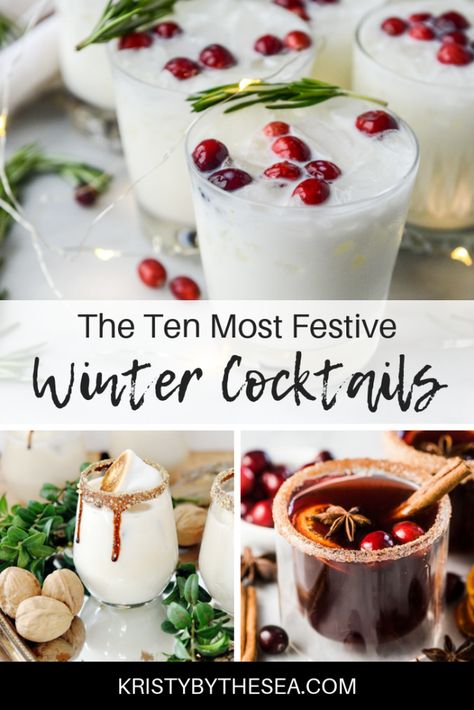 Christmas Sangria, Alcohol Eggnog, Winter Cocktail Recipes, Easy Winter Cocktails, Warm Cocktails, Holiday Eggnog, Winter Cocktails Recipes, Winter Cocktail, Cocktails To Try