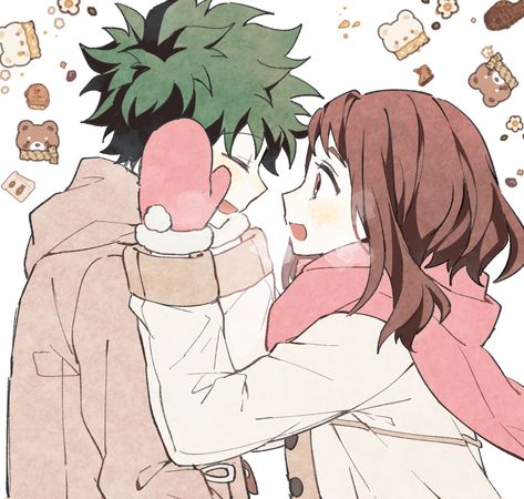 Uraraka And Deku Fanart, Deku And Uraraka Fanart, Izuchako Fanart, Ochako Uraraka X Deku, Izuku Midoriya X Ochako Uraraka, Ochaco And Deku, Anime Ships Fanart, Deku X Uraraka Fanart, Uraraka Y Deku