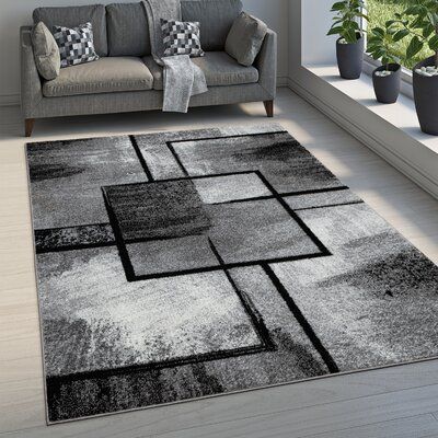 Black White Area Rug, Artistic Rugs, Black Living Room, Stylish Rugs, Vintage Living Room, Paint Effects, Vintage Short, Carpet Design, Living Room Grey