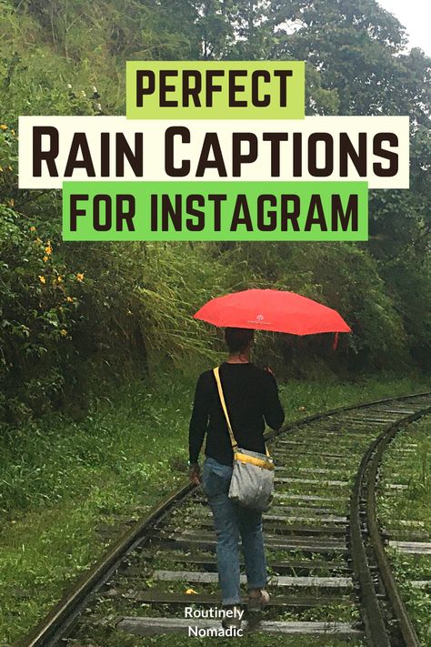 Did you just have the most amazing time in the rain and are now looking for the perfect rain captions for Instagram, Instagram story or snapchat? Here are ideas for good captions about the rain that are funny, short, about dancing in the rain, rainy days, coffee and rain, and after the rain. And a list of the best rain quotes for Instagram. Find the best one that fits your experience, picture or just inspires you! Rainy Days Quotes Instagram, Rain Short Quotes For Instagram, Quotes About Rainy Weather, Rain Short Caption, Rain Photography Captions, Rain Hashtags Instagram, Instagram Rain Captions, Rainy Day Short Quotes, Dancing In The Rain Captions