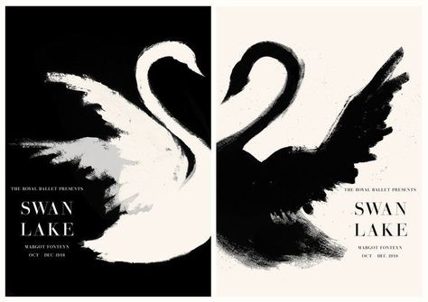 Swan Lake Poster, Swan Illustration, Black Perfume, Seni Vintage, White Swan, Fish Print, Swan Lake, Black Swan, Room Posters