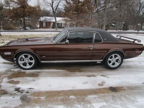 Seller of Classic Cars - 1968 Mercury Cougar (Brown/Tan & Dark Brown) Brown Cars, Shifting Claims, Scene Character, Brown Car, Character Collage, Tow Mater, Crate Motors, Cool Old Cars, Mercury Cars