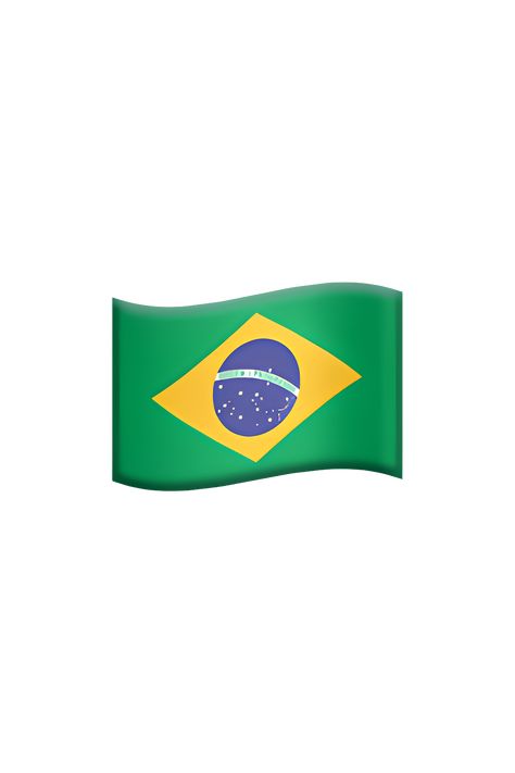 The emoji 🇧🇷 depicts the flag of Brazil, which consists of a green field with a large yellow diamond in the center, inside of which is a blue circle with 27 white, five-pointed stars arranged in the pattern of the night sky over Rio de Janeiro as it appeared on November 15, 1889. The green represents the country's lush forests, the yellow represents its wealth and resources, and the blue circle and stars represent the sky and the states of Brazil, respectively. Rio De Janeiro, Flag Brazil, South America Flag, Kazakhstan Flag, Flag Of Brazil, Emojis Iphone, Apple Emojis, Emoji Cat, Flag Emoji