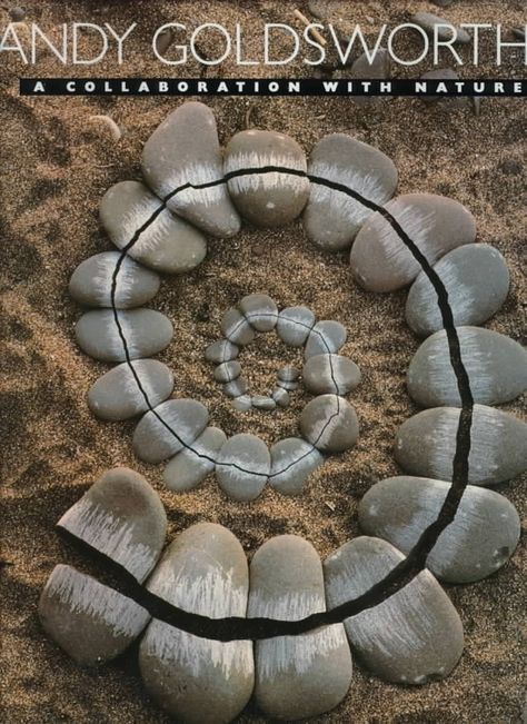 Andy Goldsworthy, Pebbles, broken and scraped white with another stone, 1985 Nature, Andrew Goldsworthy, Andy Goldworthy, Rivers And Tides, Andy Goldsworthy Art, Andy Goldsworthy, What Is An Artist, Leaf Crafts, Earth Art