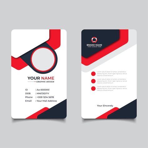 Employee Card Design Creative, Id Cards Design Creative, Id Card Design Creative, Company Id Card Design, Id Card Design Template, Company Brochure Design, Id Card Design, Identity Card Design, Office Employee