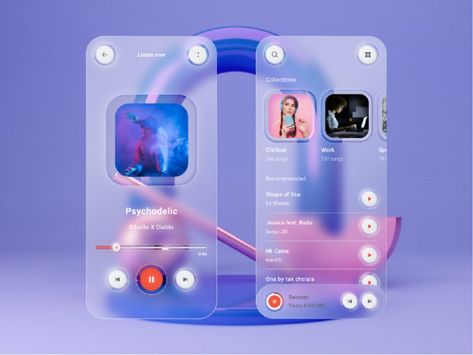 10 Hottest UI/UX Design Trends to Drool for, in 2021 | WowMakers Ui Ux Design Trends, App Design Trends, การออกแบบ Ui Ux, Music Player Design, To Do App, Ux Design Trends, Ux Trends, Ui Ux 디자인, Ux App Design