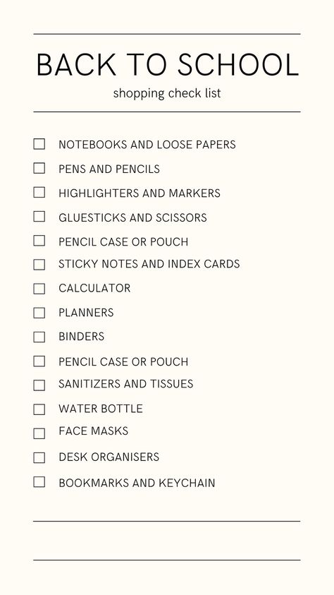 list of stationery items and school supplies Organisation, Necessary School Supplies, Secondary School Stationery List, Stuff To Take To School, Things For High School Supplies, School Stationary Items List, Stuff To Buy For School, Stationery List For College, School Stationery Aesthetic List