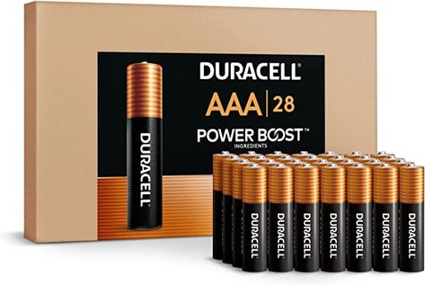 FORMULATED WITH POWER BOOST INGREDIENTS: Duracell Coppertop AAA alkaline batteries contain Duracell’s patented POWER BOOST Ingredients which deliver lasting performance in your devices GUARANTEED FOR 12 YEARS IN STORAGE:Duracell guarantees each Coppertop AAA alkaline battery to last 12 years in storage, so you can be confident these batteries will be ready when you need them Game Remotes, Storm Prep, Energizer Battery, Ecommerce Packaging, Aaa Batteries, Remote Controls, Aa Batteries, Household Essentials, Medical Supplies