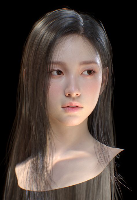 ArtStation - JiU_Virtual Human Croquis, Hollywood Actresses, 3d Karakter, Face Study, 얼굴 그리기, Human Face, Character Modeling, 인물 사진, Digital Art Girl