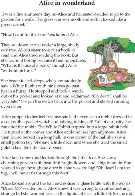 Grade 5 Reading Lesson 25 Short Stories – The Barber’s Alice In Wonderland Story Book, English Reading Short Stories Grade 5, Grade 5 Reading, Grade 3 Reading, English Story Books, English Poems For Kids, Stories With Moral Lessons, English Moral Stories, Spotted Cow