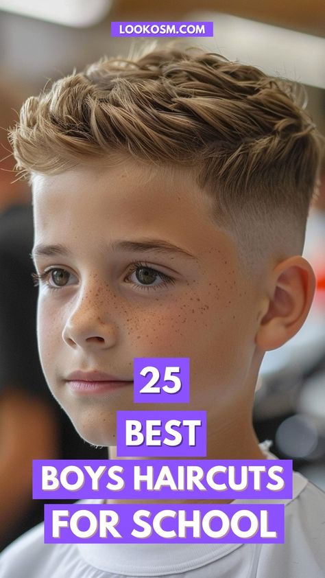 Hair Goals: 25 Boys' Haircut Ideas for School Success Hảir Style Boys Kids, Trending Kids Hairstyles, Boys Long On Top Short On Sides Haircut, Wavy Boys Hairstyle, Hair Cuts For 5 Year Boy, Long Haircut Boys Kids, Spiky Boys Haircut, Youth Haircut Boy Hairstyles, Trendy Little Boy Haircuts