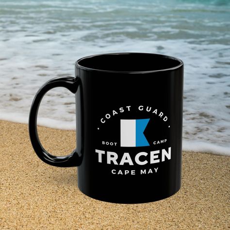 Show your pride and honor the brave men and women of the U.S. Coast Guard with this sleek, 11-ounce black ceramic mug. Perfect for your morning coffee or afternoon tea, this stylish mug is more than just a drinkware piece--it's a tribute to those who are "Always Ready." Dishwasher and microwave safe. 11oz, C-handle, lead and BPA-free. Coast Guard Boot Camp, Military Gift, Us Coast Guard, Gifts For Veterans, Military Gifts, Cape May, Coast Guard, Micro Onde, Black Ceramic