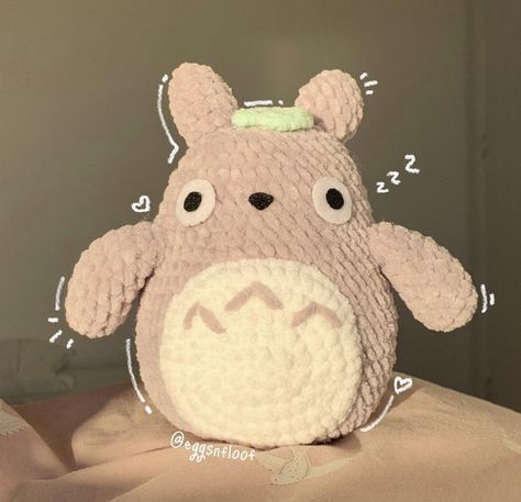 Little Crochet Projects, Totoro Crochet, Totoro Pattern, Crochet Totoro, Checkered Nails, Easy Crochet Animals, Kawaii Crochet, Crochet Fashion Patterns, Fun Crochet Projects