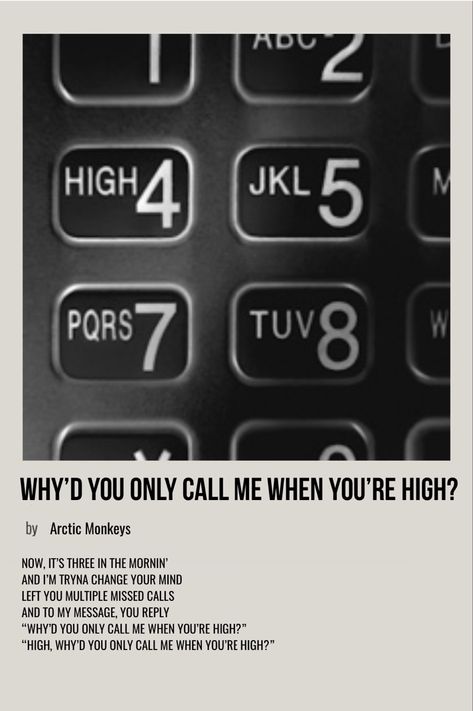 minimal polaroid song poster for why’d you only call me when you’re high? by arctic monkeys Why’d You Only Call Me When You High Poster, Polaroid Posters Songs Arctic Monkeys, Arctic Monkeys Music Poster, Artic Monkeys Album Poster, Why Did You Only Call Me When You Are High, Artic Monkeys Song Poster, Arctic Monkeys Songs Poster, Polaroid Posters Arctic Monkeys, Why’d You Only Call Me When You High Aesthetic