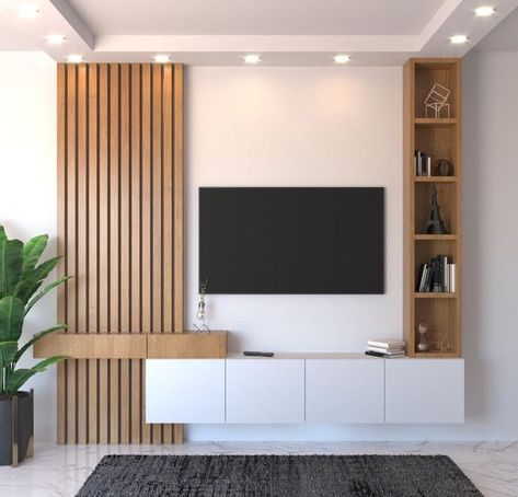 Modern Coastal Tv Wall, Lime Wash Tv Wall, Backdrop Tv Design, Hpl Furniture, Boho Condo, टीवी यूनिट, Backdrop Tv, Modern Tv Room, Tv Backdrop