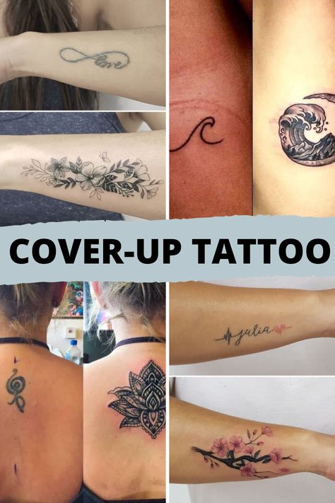 How To Do A Cover-Up Tattoo - TattooGlee Tattoo Cover Up Ideas Before And After, Cover Tattoo Arm Woman, Small Cover Up Tattoos For Women Wrist, Cover Up Tattoos With Flowers, Dainty Cover Up Tattoo Ideas, Cover Up Tattoos Over Words, Tattoo To Cover Another Tattoo, Women’s Forearm Tattoo Cover Up, Cover Up Tattoo Wrist For Women