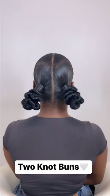 Two Knots Hairstyles, 2 Ninja Buns With Weave, 2 Low Knot Buns, Two Low Knot Buns, Top Knot Ponytail Black Women, 2 Top Knot Buns, Slick Knot Bun, 2 Knot Buns, Two Low Buns Hairstyle Black Women