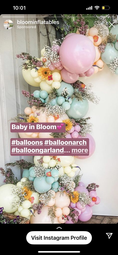 Wild Flower Balloon Garland, Baby In Bloom Color Scheme, Baby In Bloom Arch Backdrop, Love In Bloom Balloon Arch, Wild Flower Balloon Arch, Wildflower Balloons, Baby In Bloom Balloon Garland, Love Is In Bloom Backdrop, Wildflower Balloon Garland