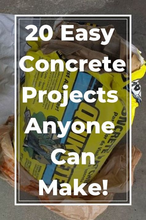 20 Easy Concrete Project That Anyone Can Make- Concrete and cement are great tools for creating diy projects. Get inspired by these 20 great projects, simple enough for anyone to do! #diy #concrete #cement #diyhomedecor #concreteprojects #simplediy #easydiy #hometalk Concrete Diy Projects Backyard, Concrete Projects Diy, Diy Edging, Diy Concrete Projects, Concrete Candle Holders Diy, Concrete Molds Diy, Garden Concrete, Cement Work, Cement Ideas