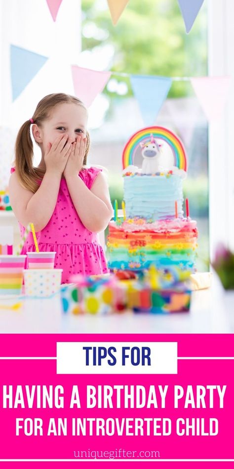 Tips for Having a Birthday Party for an Introverted Child | Party Tips For Introvert | Tips For Party Planning With An Introverted Child | #party #planning #child #introverted #fun #easy #uniquegifter Birthday Party Ideas For Introverts, Kids Birthday Party Themes Boy, Kids Birthday Party Games Indoor, Birthday Party Games Indoor, Planning Aesthetic, Healthy Birthday, Kids Birthday Party Food, Printable Birthday Banner, Unique Party Ideas