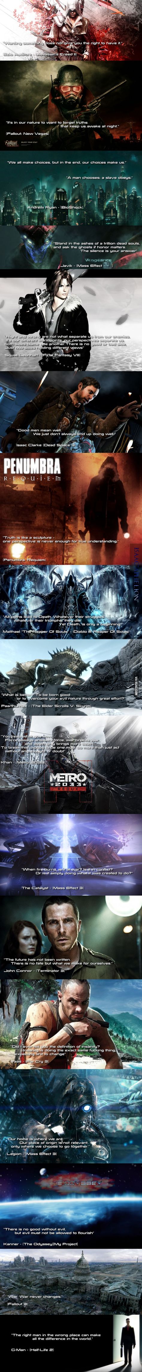 18 Awesome Game & Movie Quotes - 9GAG Quotes From Video Games, Gaming Quotes Inspirational, Video Game Quotes Inspirational, Gamer Images, Superb Quotes, Video Game Quotes, Games Quotes, Video Game Logic, Game Movie