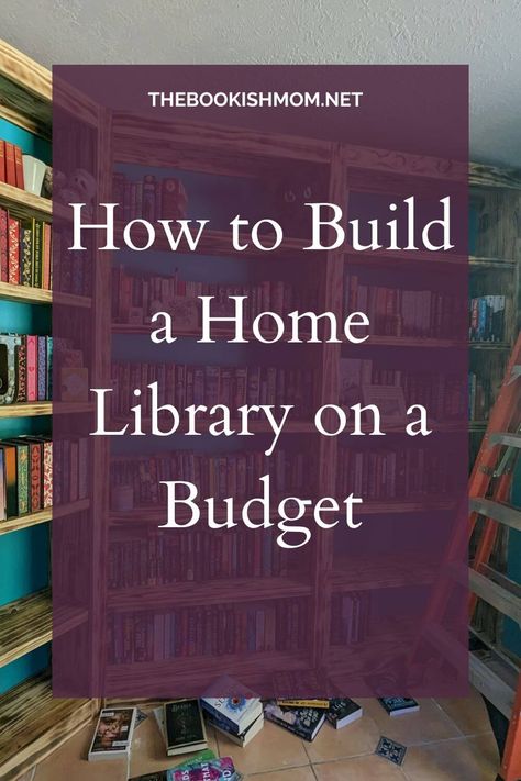 Turn A Bedroom Into A Library, How To Build A Home Library, Kitchen Library Ideas, Garage Library Conversion, Turning A Bedroom Into A Library, Make Library At Home, Easy Library Shelves, Small Closet Library Ideas, Library In Closet