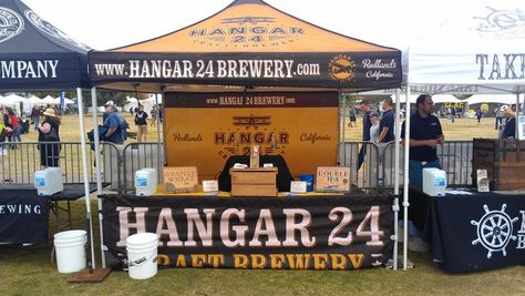 Hanger 24 beer booth Beer Tent Ideas, Beer Stand Design, Food Festival Tent Setup Booth Ideas, Food Booth Ideas Festival, Food Booth Ideas, Beer Benefits, Drinks Stand, Beer Event, Beer Stand