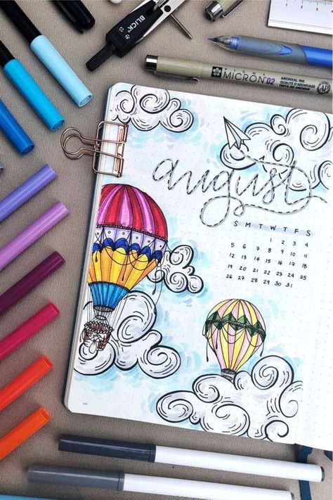 Check out these super cute august monthly cover page ideas! Monthly Cover Ideas, Diary Cover Design, Project Cover Page, May Bullet Journal, Creative School Project Ideas, Creative Book Covers, Diary Design, Bullet Journal Ideas Templates, Bullet Journal Monthly Spread