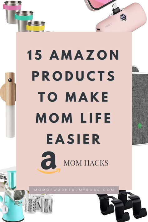 Mom Hacks | 15 Amazon Products to Make Mom Life Easier — Mom of W.AR., Hear My Roar Life Hack Gadgets, Products That Make Life Easier, Things That Make Life Easier, Amazon Must Haves For Moms, Mom Organization Hacks, Amazon Mom Must Haves, Amazon Life Hacks, Mom Tips And Tricks Life Hacks, Mom Hacks Organization