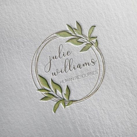 Wreath Business, Events Logo, Whimsical Logo, Wreath Logo, Nature Logo Design, Florist Logo, Floral Logo Design, Flower Logo Design, Wedding Logo Design