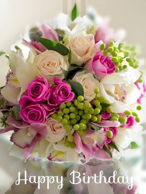 50 of the Happy Birthday Flowers - The Best Collection - Dreams Quote Happy Birthday Flowers Images, Happy Birthday Surprise, Beautiful Happy Birthday Images, Wish Flower, Happy Birthday Flowers, Happy Birthday Bouquet, Beautiful Happy Birthday, Happy Birthday Flowers Wishes, Happy Birthday Rose