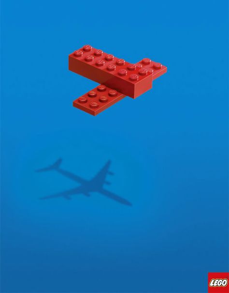 I'm usually not a fan of those really minimalist ad campaigns, but this one really resonated with me.      It does a great job of activating people's imagination while still pushing the brand and staying simple. Lego Dino, Lego Print, Lego Boat, Guerrilla Marketing, Clever Advertising, Street Marketing, Plakat Design, Great Ads, Base Design