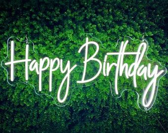 ADSNeonSignCustom - Etsy Canada Neon Sign Happy Birthday, Neon Signs Happy Birthday, Happy Birthday Flex Background, Neon Happy Birthday Sign, Happy Birthday Neon Light, Neon Sign Birthday, Neon Signs Uk, Neon Flex Led, Happy Birthday Neon Sign