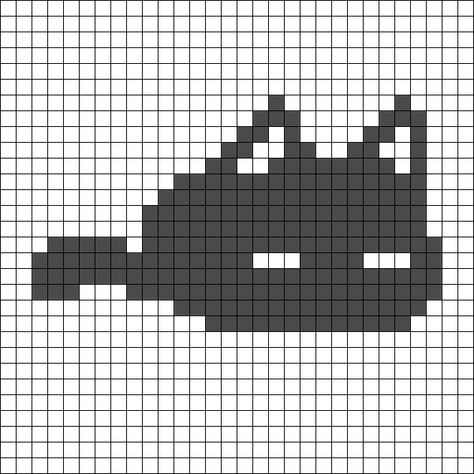 Omori Mewo Cat Perler Bead Pattern | Bead Sprites | Characters Fuse Bead Patterns Modele Pixel Art, Piskel Art, Pola Manik, Easy Perler Bead Patterns, Kandi Cuff, Easy Pixel Art, Fuse Bead Patterns, Pixel Art Templates, 8bit Art