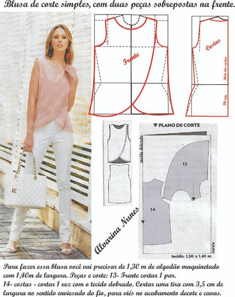 Sewing Blouses For Women Pattern, Ținute Business Casual, Pola Blus, Cotton Tops Designs, Projek Menjahit, Costura Fashion, Sewing Blouses, Sewing Clothes Women, Fashion Sewing Tutorials