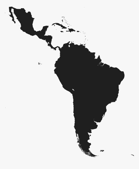 America Latina Aesthetic, Latin America Aesthetic, Lsu Hoodie, Latin America Map, America Outline, South America Continent, Latina Tattoo, Maps Aesthetic, Map Black And White