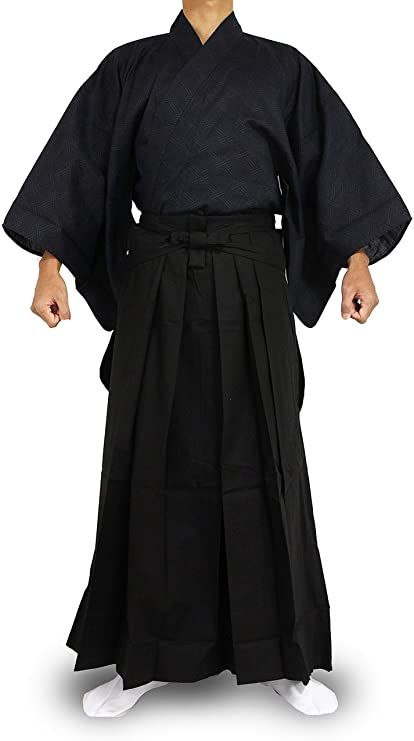 Edoten Japanese Samurai Hakama Uniform at Amazon Men’s Clothing store Japanese Male Traditional Clothing, Kimono For Men Traditional, Japanese Archery Outfit Male, Japanese Traditional Men Clothing, Japanese Man Traditional Clothes, Traditional Male Japanese Clothing, Japan Traditional Clothes Men, Japanese Training Clothes, Traditional Japanese Clothes Men